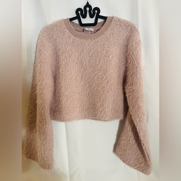 Zara Glitter Cropped Sweater Women’s Size S NWOT New MSRP $90 - Picture 6 of 8